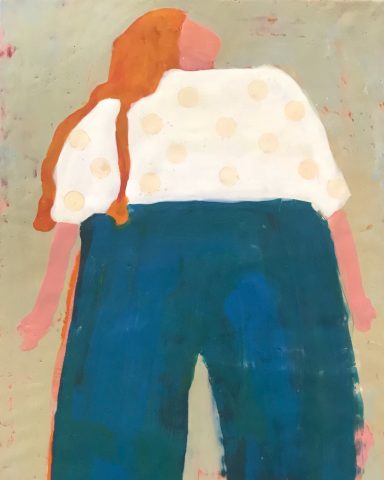 'Girl In Blue Pants' by Deborah Eyde at Gallery 133